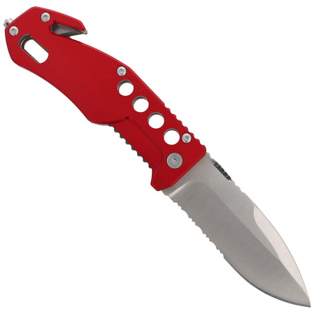 BlackFox Aluminium Red Rescue Folding Knife (BF-117)
