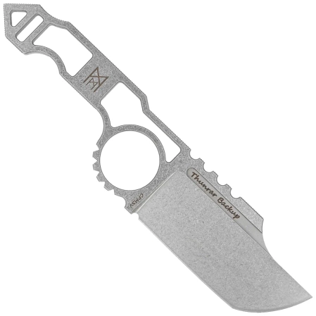 Midgards Messer Thunrar Backup Gray Steel, Satin 14C28N by Ralph Zlobinsky neck knife (MM017)