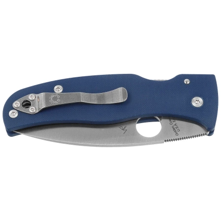 Nóż składany Spyderco Bodacious Cobalt Blue G10, Satin CPM SPY27 by Sal Glesser (C263GPCBL)