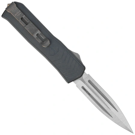 Medford MERC-1 D/E OTF Knife Blue Aluminium, Bronze Clip, Tumbled S45VN by Greg Medford (MK2134TG-44AU-Q2C1-B1)