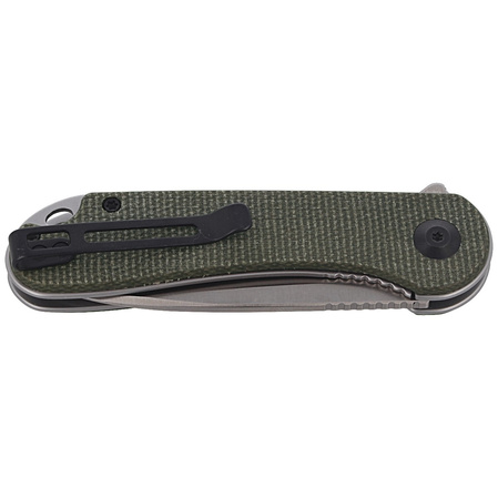 CIVIVI Knife Elementum Flipper Dark Green Micarta, Satin Finish (C907T)