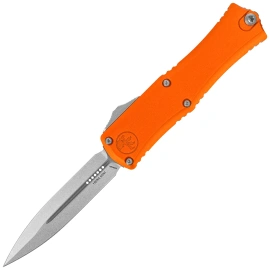 Nóż automatyczny OTF Microtech Hera II D/E Orange Aluminium, Stonewashed M390MK by Tony and Sean Marfione (1702-10OR)