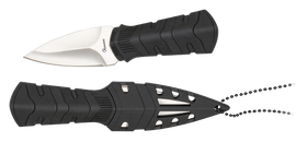 Martinez Albainox Neck Knife Black Polypropylene/Fiberglass, Satin 3Cr13MoV (32648)