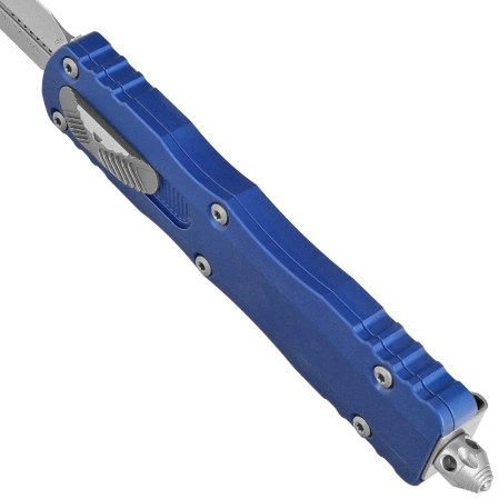 Microtech Dirac Delta D/E OTF Knife Navy Aluminum, Stonewashed by Tony Marfione (227-10NA)