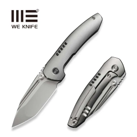 WeKnife Micro Trogon Gray Titanium, Polished Bead Blasted M390 by Brian Brown (WE24043-2)
