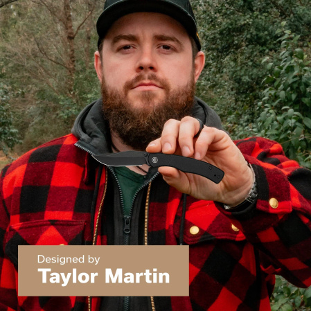 Civivi Clingman Knife Black G10, Black Stonewashed Nitro-V by Taylor Martin Best Damn EDC (C23065-1)