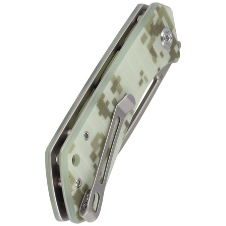 Nóż składany Kubey Thalia Camo G10, Beadblasted D2 (KU331I)