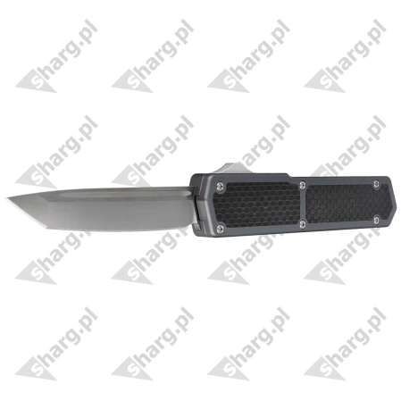 TacKnives TAKCOM Vigor V2 Carbon Fiber / Grey Aluminum, Satin CPM 154CM OTF automatic knife