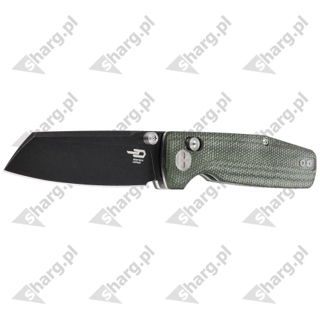 Bestech Slasher Knife Green Micarta, Black Stonewashed D2 (BG43B-2)