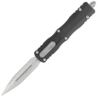 Microtech Dirac Delta D/E OTF Knife Black Aluminum, Stonewashed F/S by Tony Marfione (227-12)