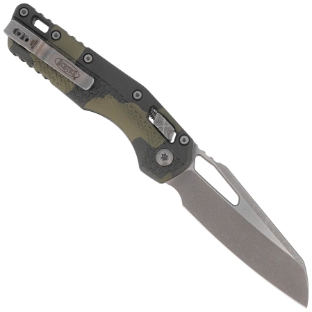 Microtech MSI S/E Ram-Lok Olive Camo Tri-Grip Polymer, Apocalyptic M390MK by Tony Marfione (210T-10APPMOC)