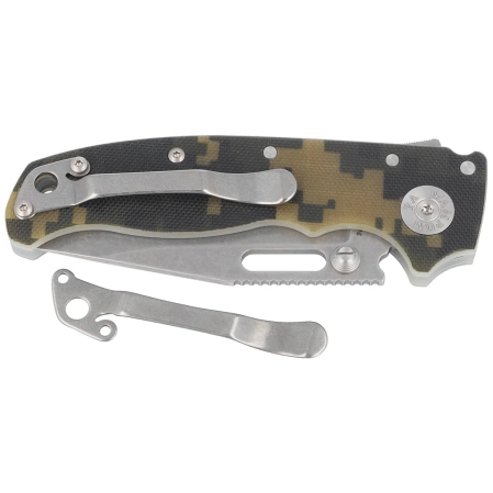 Demko AD20.5 Clip Point Knife Digi Camo G10, Stonewashed CPM 3V by Andrew Demko (205-3V-CPDC)