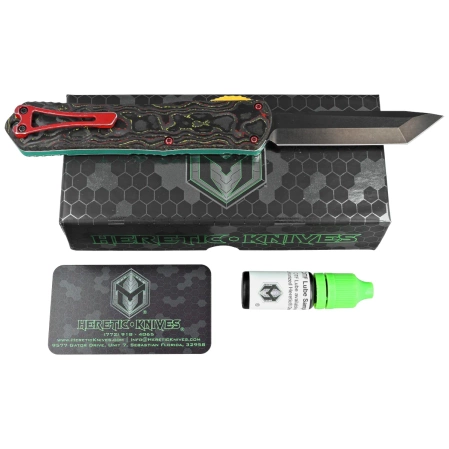 Heretic Knife Manticore X T/E Bounty Hunter/Camo Carbon, Battleworn Black Cerakote MagnaCut by Tony Marfione Jr.