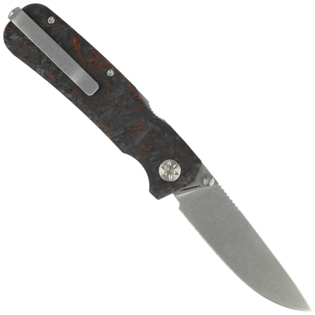 Maserin 630 Pulse Knife Black/Orange FatCarbon, Stonewashed MagnaCut by Igor Bortolussi (630/FCA)