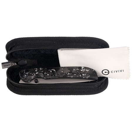 Civivi Knife Imperium Shredded Carbon Fiber / Silvery Shred, Stonewashed Nitro-V (C2106B)