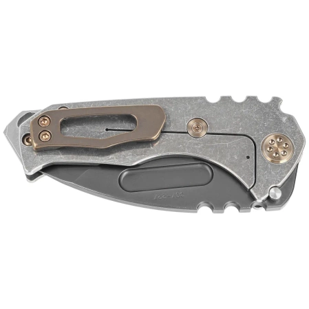 Nóż składany Medford Praetorian Genesis T Tanto Tumbled Titanium, Bronze HW/Clip, Black DLC S45VN by Greg Medford (MK0294PT-01TM-T1C1-BN)
