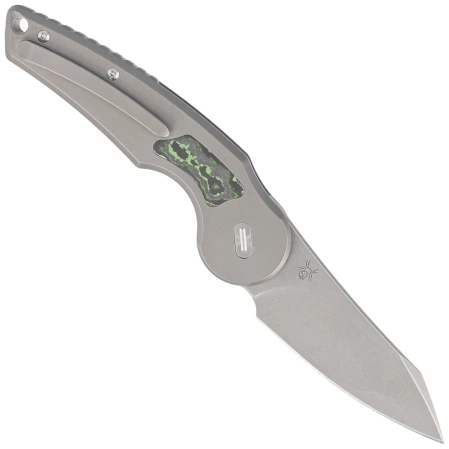 Nóż składany Fox Jupiter Gray Titanium/Jungle Wear Fatcarbon, Acid Stonewashed M390 by Denis Simonutti (FX-555 TICF)