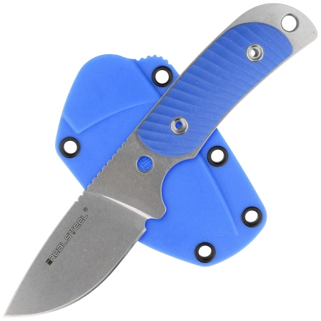 Real Steel Hunter 165 Blue G10, Stonewashed 12C27 knife (3534)