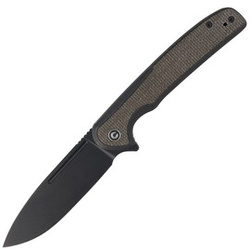 CIVIVI Knife Voltaic Stainless / Green Micarta, Black Stonewashed 14C28N (C20060-3)