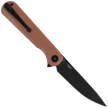 Bestechman Flick Knife Brown G10, Black PVD D2 by Ostap Hel (BMK13G)