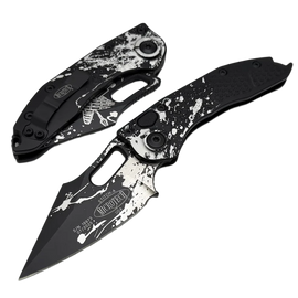 Microtech Stitch-A S/E Automatic Knife Battle Ready Aluminum, Battle Ready M390MK by Borka Blades and Tony Marfione (169-1BYRND)