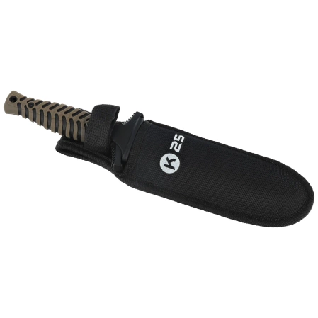 Nóż boot K25 RK-32206 Coyote ABS/Black Rubber, Black Titanium 7Cr17Mov