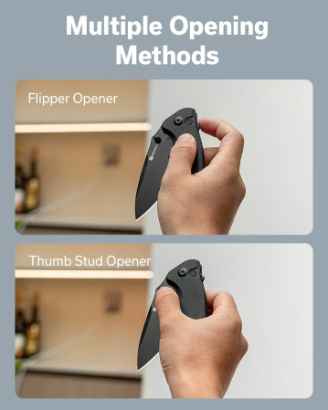 Nóż składany Sencut Cybrix Black Aluminium, Black 9Cr18MoV (S23098A-1)