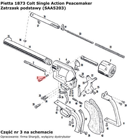 Zatrzask podstawy Pietta 1873 SA Peacemaker (SAA5203)