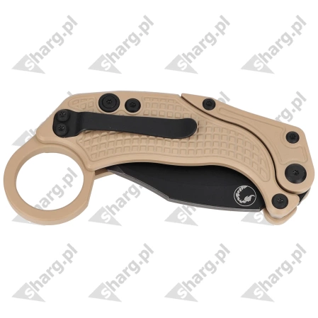 Nóż grawitacyjny Reate EXO-K Gravity Karambit Tan Aluminium, Black PVD N690
