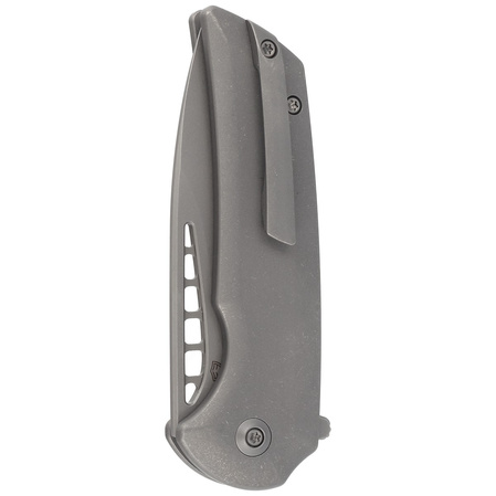 WE Knife Mini Malice Gray Titanium, Gray Stonewashed CPM 20CV by Ferrum Forge (WE054BL-2)