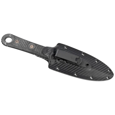Microtech SBD D/E Signature Milled Carbon Fiber, DLC M390 by Borka Blades (201-1DLCCFS)