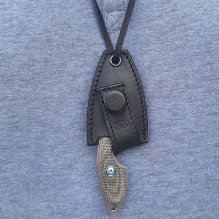 MKM Mikro 1 Carbon Fiber Neck Knife, Stonewashed M390 by Jesper Voxnæs (MKMR01-CF)