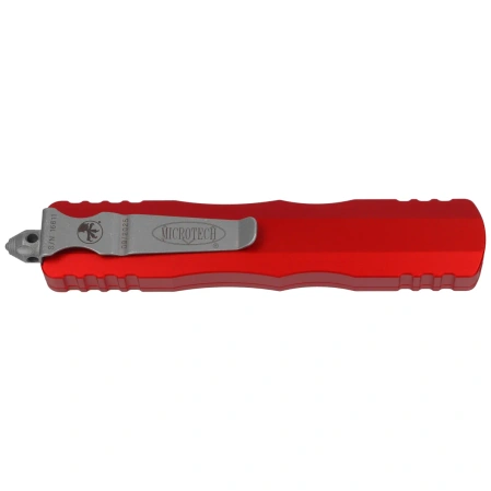 Microtech Dirac Delta D/E OTF Knife Red Aluminum, Apocalyptic by Tony Marfione (227-10APRD)
