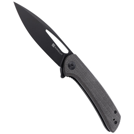 Sencut Knife Honoris Dark Green Micarta, Black Stonewashed 9Cr18MoV (SA07B)