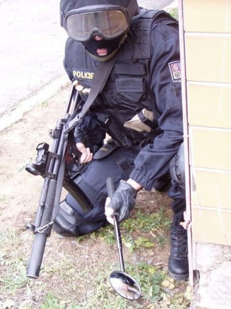 Lusterko taktyczne ESP Ø 92mm do pałki teleskopowej, etui (BMO-03 / BMH-03)