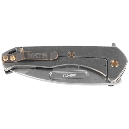 Nóż składany Medford Praetorian Swift FL Flipper Tumbled Tanto, Black Handle, Bronze HW/Clip, S45VN (MKFF2064TT-42TM-T1C1-Q4)