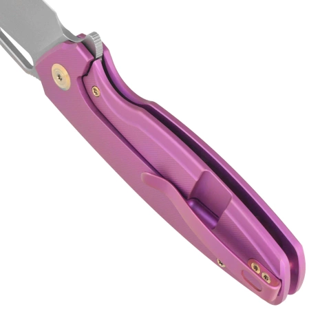 Kubey Tityus Knife Purple Titanium, Bead Blasted 14C28N (KB360C)