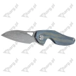 Bestech The Reticulan Neck Knife Blue / Colorful Titanium, Damascus by Elijah Isham (BT1810L)