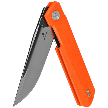 Bestechman Knife Dundee Orange G10, Grey Titanized / Satin D2 by Ostap Hel (BMK01H)