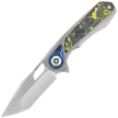 Remette RT-Saker Falcon Knife Gray Titanium/Carbon Fiber, Manual Fine Grinding Satin S45VN (ASTP-2)