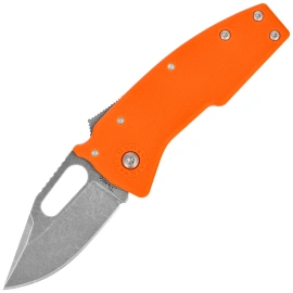Nóż składany Demko Nano-Shark CP Orange GRN, Stonewashed AUS10A by Andrew Demko (NANO-10A-Orange GRN-CP)