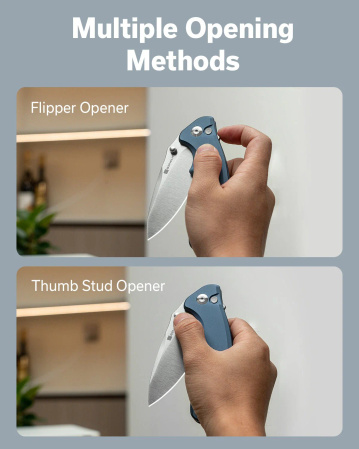 Sencut Cybrix Blue Aluminum, Satin 9Cr18MoV (S23098A-4)