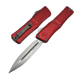 Microtech Combat Troodon Gen III D/E Red Aluminum, Stonewashed M390MK by Tony Marfione (1142-10RD)