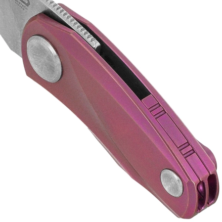 Bestech Tulip Frame Lock Knife Purple Titanium, Stonewashed / Satin M390 by Ostap Hel (BT1913C)