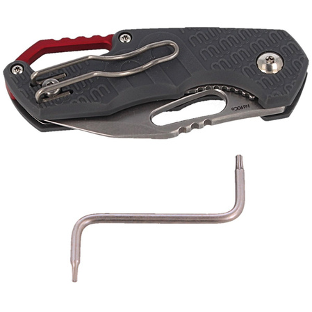 MKM Isonzo Clip Point Knife Grey FRN, Stonewashed N690 by Jesper Voxnæs (MK FX03-3PGY)