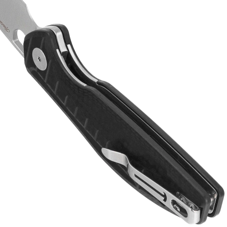 Nóż składany Bestechman Angry Owl Black G10 w/ Carbon Fiber Pattern, Satin/Stonewashed D2 by Keanu Alfaro (BMK12F-1)