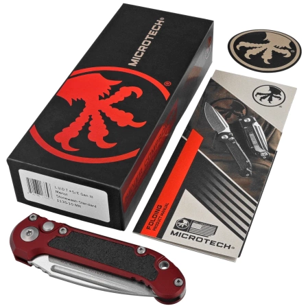 Nóż automatyczny Microtech LUDT Gen III S/E Merlot Aluminium, Stonewashed M390MK by Tony Marfione (1135-10MR)