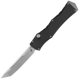 Microtech Halo Gen IV T/E Marfione Select OTF Knife Black Aluminum, Stonewashed M390MK by Tony Marfione (1151-10MS1)