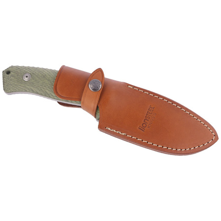 LionSteel M3 Green Canvas Micarta, Satin Niolox by Michele Pensato (M3 CVG)