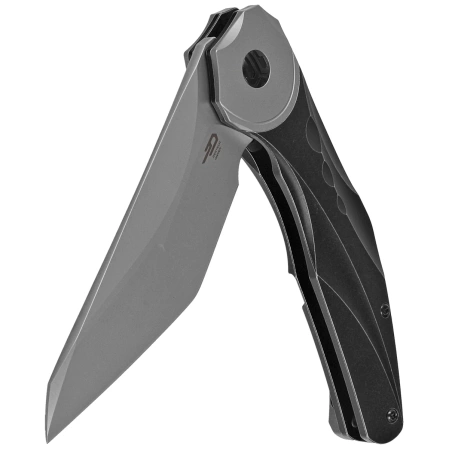 Bestech Excentric Knife Black Stonewashed Titanium, Bead Blasted M390 by Kombou and TNT Knives (BT2412A)